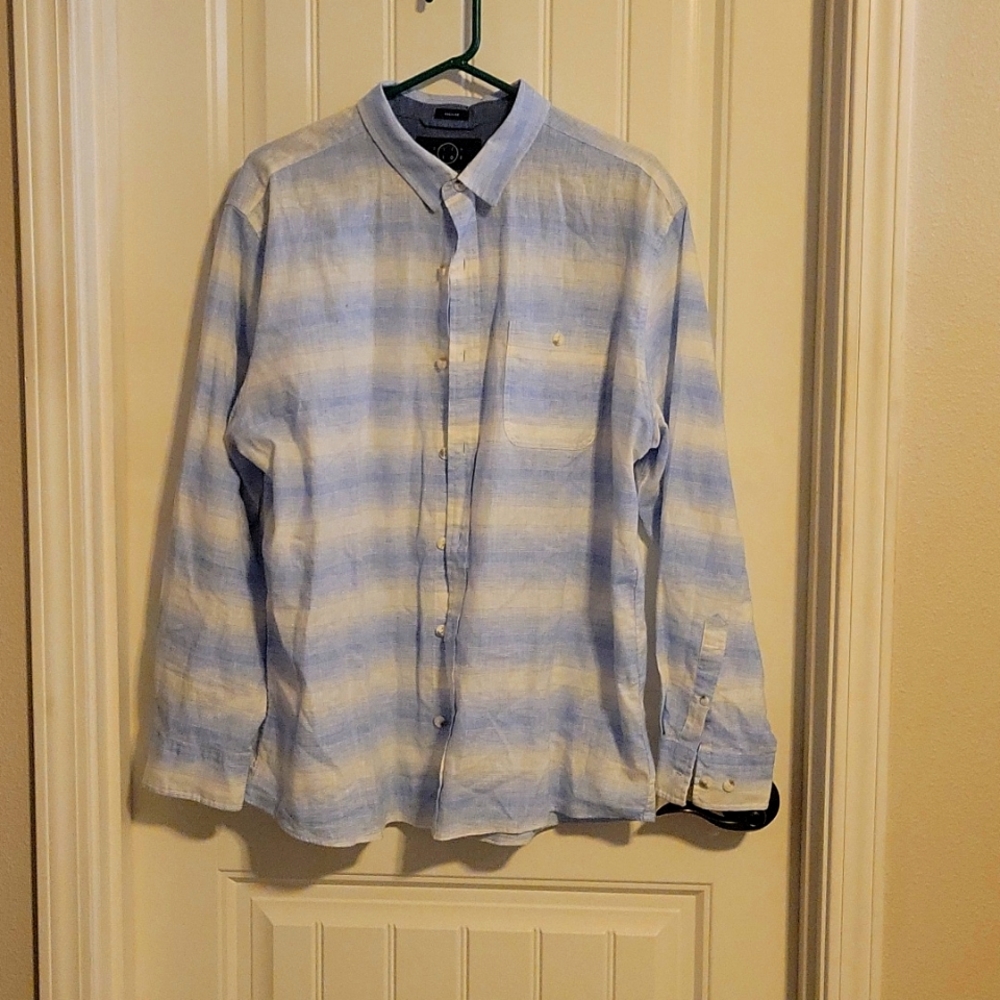 Even tide button down size XL sky blue/white